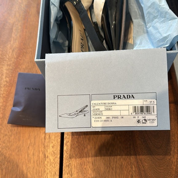 Prada Patent Slingback Pumps - Picture 3 of 11